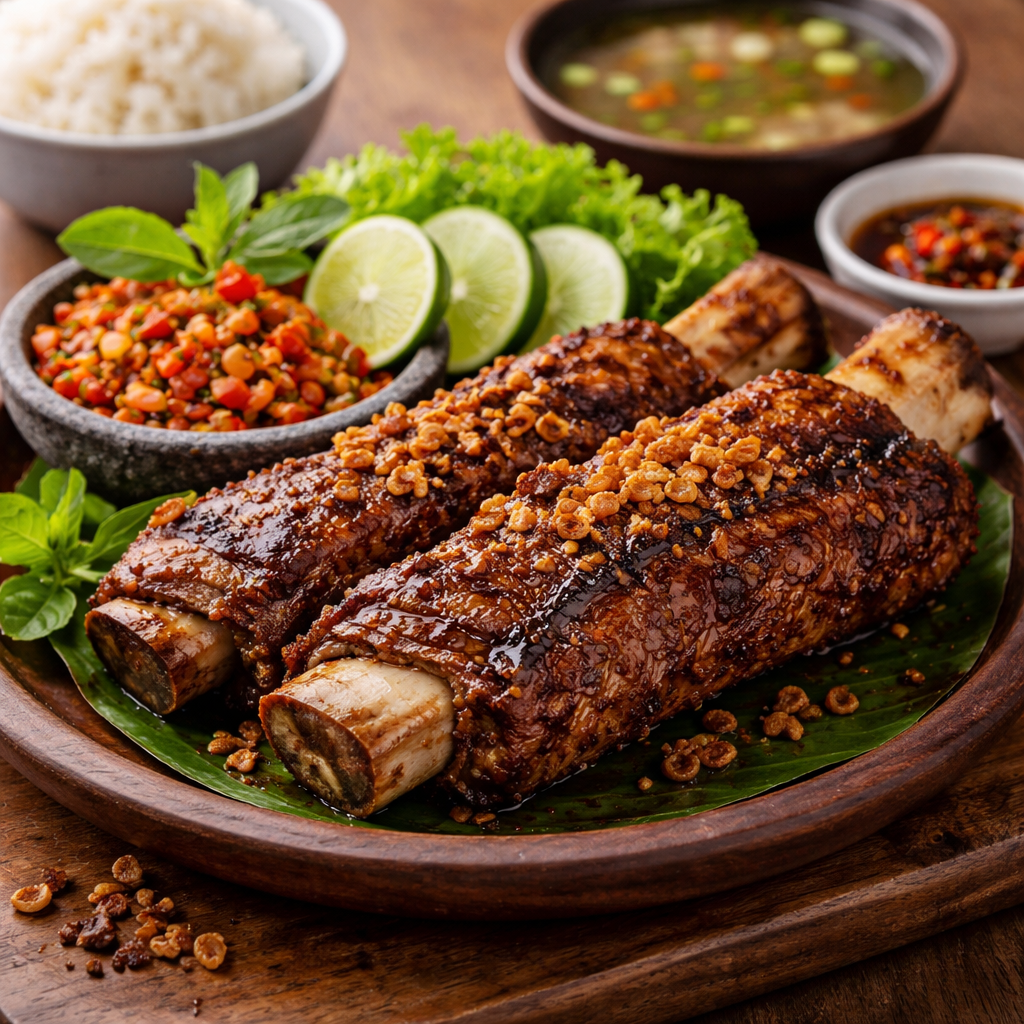 Konro Bakar Eat and Eat – iga sapi dibakar dengan bumbu khas